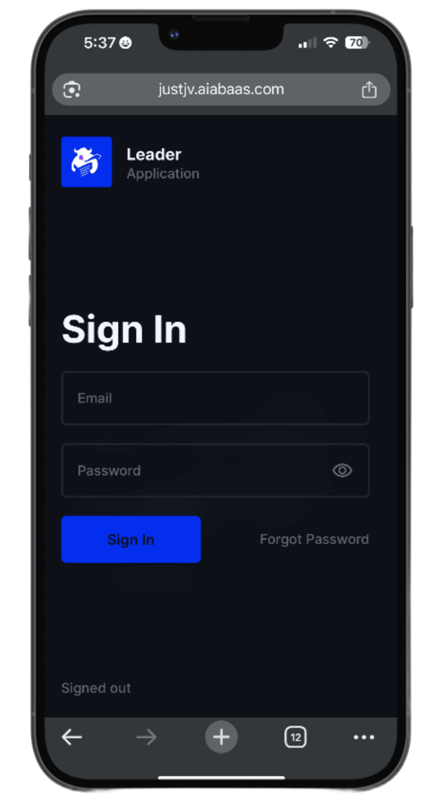 two phones showing app